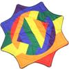Mougee (moo-JEE) - Air Flow Star - for Beginners & Advanced - Fun & Challenging - Double Stitched Flow Toy - Vibrant Colors & Patterns Durable - 28 Diameter - Rainbow Stripe view 2