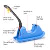 Step2 Push Around Sled, Kids Ride On Toy & Outdoor Snow Toboggan, Made of Durable Plastic, Max Weight 40 lbs., for Toddlers 1.5-3 Years Old, Blue view 3