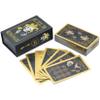 Jayiaine Tarot Cards with Book, Waterproof Tarot Cards Set for Beginners Expert Readers (English Language), with Tarot Table Blanket, Board Game for Family Celebrations,Black view 1