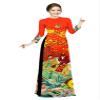 A14 Ao dai and YELLOW pants Vietnam Vietnamese Traditional Ao Dai For Women, Ao Dai For Women, Vietnamese Dress For Women, Ao Dai Dress For Women Blue ao dai (6XL) view 1