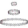 EXPRESSIONS 3pc Assorted Tattoo Stretch Jewelry Collection - Tattoo Choker Necklace, Bracelet & Ring Set - Stretchy Tattoo Effect Jewelry Accessories For Kids And Adults view 1