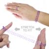 EXPRESSIONS 3pc Assorted Tattoo Stretch Jewelry Collection - Purple Tattoo Choker Necklace, Bracelet & Ring Set - Stretchy Tattoo Effect Jewelry Accessories For Kids And Adults view 3