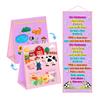 AKAYOK Foldable Felt Board - Double-Sided Flannel Story Board for Preschool Learning, Interactive Storytelling & Play | 33" x 12" Portable Felt Play Board for Home & Classroom Use (Pink) view 2