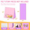 AKAYOK Foldable Felt Board - Double-Sided Flannel Story Board for Preschool Learning, Interactive Storytelling & Play | 33" x 12" Portable Felt Play Board for Home & Classroom Use (Pink) view 3
