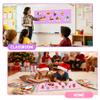 AKAYOK Foldable Felt Board - Double-Sided Flannel Story Board for Preschool Learning, Interactive Storytelling & Play | 33" x 12" Portable Felt Play Board for Home & Classroom Use (Pink) view 4