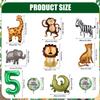 10pcs Jungle Safari Animal Balloons, Cute Jungle Theme Zoo Party Supplies Monkey Elephant Zebra Leopard Crocodile Giraffe Shaped for Birthday Party Decor (Number 5) view 2