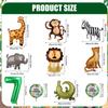 10pcs Jungle Safari Animal Balloons, Cute Jungle Theme Zoo Party Supplies Monkey Elephant Zebra Leopard Crocodile Giraffe Shaped for Birthday Party Decor (Number 7) view 2