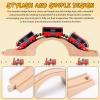Kigley Wood Train Track Expansion Wooden Train Track Accessories Wooden Bridge for Most Major Toy Railway view 3