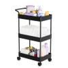 Volnamal Baby Diaper Caddy  Plastic Diaper Organizer for Nursery Essentials, Movable Cart for Changing Table & Crib, Easy to Assemble, Black view 1