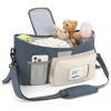 Accmor Universal Stroller Organizer with Insulated Cup Holder, Stroller Caddy Bag Accessories, Stroller Cup Holder Organizer for Uppababy Baby Jogger Britax Stroller, Blue view 2
