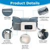Accmor Universal Stroller Organizer with Insulated Cup Holder, Stroller Caddy Bag Accessories, Stroller Cup Holder Organizer for Uppababy Baby Jogger Britax Stroller, Blue view 4