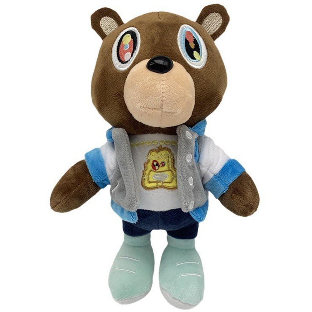 Aarmy Kanye Bear Plush Toy - Cuddly Toy Made with Soft-Feel Fabric with Embroidered Details, A Must-Have for Fans, Perfect Graduation Gift - Kanye Bear, Kanye Plush (A)