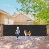 140 Inch Wide Retractable Baby Gates Extra Wide Retractable Dog Gate Outdoor Pet Gate Indoor Extra Long Baby Gate, Dog Gates for Doorways Extra Wide Pet Gate Retractable Fence for Wide Openings Black view 1