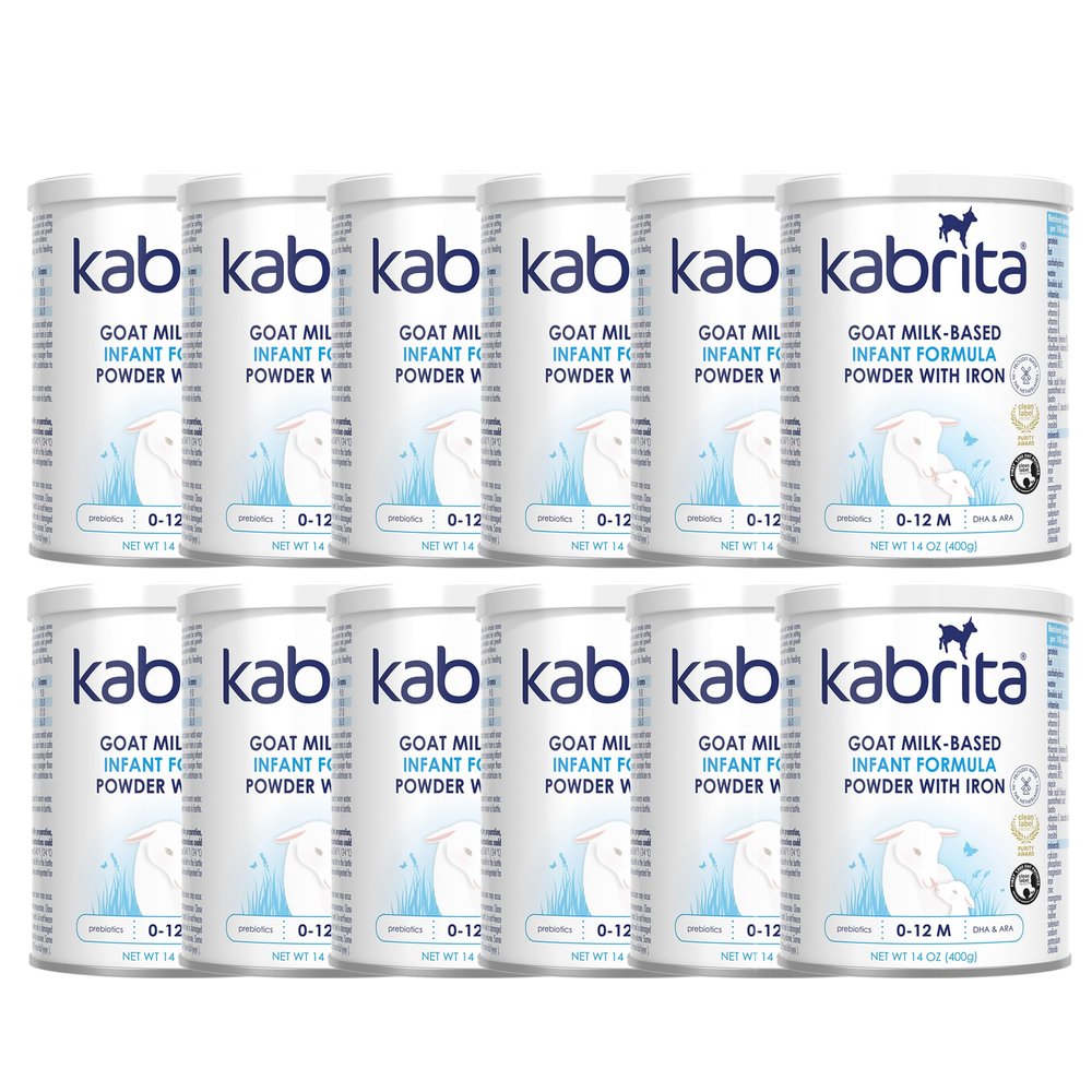 Kabrita Goat Milk-Based Infant Formula Powder with Iron, DHA, ARA & Prebiotics, for Infants 012 Months, Non-GMO, 14 oz (Pack of 12)