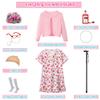 Watlie 100 Days of School Costume for Girls, Old Lady Costume for Kids, Granny Grandma Dress Up view 3