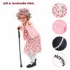Watlie 100 Days of School Costume for Girls, Old Lady Costume for Kids, Granny Grandma Dress Up view 4