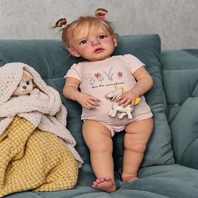 cosheng Lifelike Reborn Baby Dolls Girl - 24 Inch Standable Toddler Reborn Doll Realistic Newborn Soft Vinyl Baby Dolls Toy for Kids Age 3+