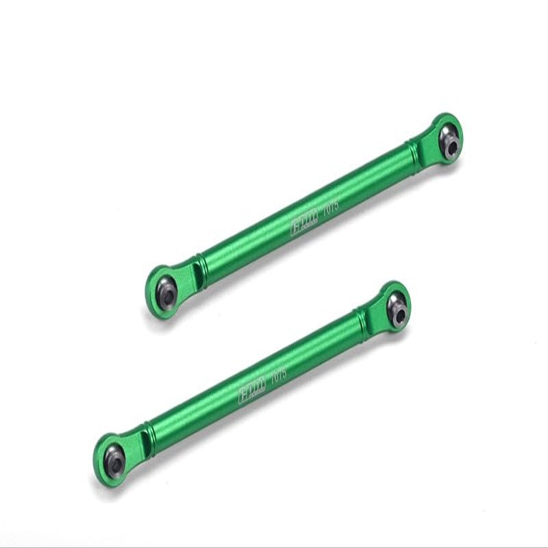 Aluminum 7075 Front Steering Link Rod for Arrma 1/10 Gorgon 4X2 Mega 550 Brushed Monster Truck-ARA3230 Upgrades - Green