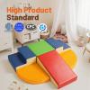 TODIBY 6-Piece Soft PU Leather Toddlers Climbing Toys, Baby Foam Climbing Blocks for Toddlers, Foam Play Gym Climber Structures for Toddler 3, Indoor Climb and Crawl Activity Play Set view 2