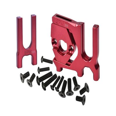 Aluminum 7075 Center Diff Mount (Front+Rear) + Sliding Motor Mount for Arrma 1:8 KRATON/Outcast/Talion/Typhon/Notorious/KRATON EXB/Typhon TLR / 1:7 Infraction/Limitless/Mojave - Red