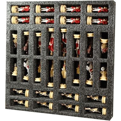 GAENZA Portable Travel Chess, High-end 32 Resin 3D Character Chess Pieces, Solid Wood Veneer Chess Board, Chess Game Set