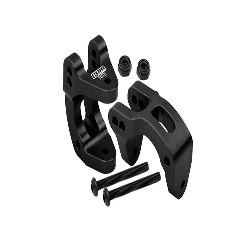 Aluminum 7075 Front C Hubs for Arrma 1/10 Gorgon 4X2 Mega 550 Brushed Monster Truck-ARA3230 Upgrades - Black