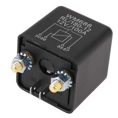 Fuel Pump Wi Relay, Car Starter Relay, 12V 100A Normally Open Heavy Duty Car Starter Relay for Various Vehicles