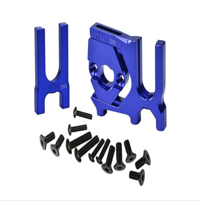 Aluminum 7075 Center Diff Mount (Front+Rear) + Sliding Motor Mount for Arrma 1:8 KRATON/Outcast/Talion/Typhon/Notorious/KRATON EXB/Typhon TLR / 1:7 Infraction/Limitless/Mojave - Blue