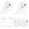 Paruu Pump Parts Compatible with Spectra S1/S2/9 Plus, Not Original Accessories, Full Set Replacements Include 24mm Flanges, Valves, Backflow Protectors (Duckbills Included), Tubings and Bottles view 1