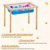 Uiifan Sensory Table Wood Sand Table Water Table Interactive Kids Activity Table Art Table Gift for Kids Toddlers Classroom Preschool Play Daycare Learn Water Sand(23.9 x 15.9 x 20 Inches) view 2
