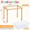 Uiifan Sensory Table Wood Sand Table Water Table Interactive Kids Activity Table Art Table Gift for Kids Toddlers Classroom Preschool Play Daycare Learn Water Sand(23.9 x 15.9 x 20 Inches) view 3