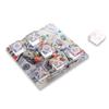 Bey-Berk Miami Acrylic Tic Tac Toe Set, 8" x 8" Clear Board with Currency Artwork and Colorful Capsule Accents, Modern Statement Game Dcor view 2