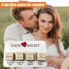 LINASHI Romantic Couples Gifts for Her Him-5 Engraved Wooden Date Night Dice-Great Idea for Dinner,Takeout Game,Movie,Wedding, Anniversary,Adult Fun Games for Couples. Wooden Color view 4