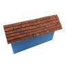 1:24th Scale Miniature Model Dollhouse Diorama Angled Ridge Roof Tiles Trim in Weathered Terracotta view 1