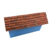 1:24th Scale Miniature Model Dollhouse Diorama Angled Ridge Roof Tiles Trim in Weathered Terracotta view 3