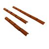 1:24th Scale Miniature Model Dollhouse Diorama 1/2 Round Ridge Roof Tiles Trim in Terracotta view 1