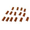 1:24th Scale Miniature Model Dollhouse Diorama 1/2 Round Ridge Roof Tiles Trim in Terracotta view 3