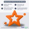 TalkTools Sensory Teeny Teether Star - Alternative to Thumb Sucking and Pacifiers, Enhances Oral Motor Awareness, Perfect for Children with Sensory Needs, Oral Development Aids (Tangerine) view 4