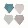 Little Unicorn Baby Bandana Bib 4 pack | Absorbent, Extra Soft Cotton for Drooling & Teething | Adjustable fit (Wallflower) view 1