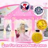 CUBNBUD Princess Tent with Large Star Lights for Girls Age 4-7, Kids Play Tent for Girls Indoor, Castle Playhouse for Toddlers, Pink Princess Toy 55x53 inch view 2