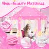 CUBNBUD Princess Tent with Large Star Lights for Girls Age 4-7, Kids Play Tent for Girls Indoor, Castle Playhouse for Toddlers, Pink Princess Toy 55x53 inch view 3