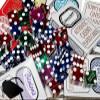 Craps & Texas Hold'em Poker Essentials Set: 2-Sided Felt Layout, Genuine Casino Table-Played Dice & Cards ... Plus Storage Pouch (Cyber-Deals Exclusive Bundle) view 3