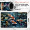 Playmat for OCG, Card Game Mat Non-Slip Rubber Base and Stitched, 24 x 14 in TCG Play Mat with Zones for CCG and Other Card Games, Pond Koi view 2