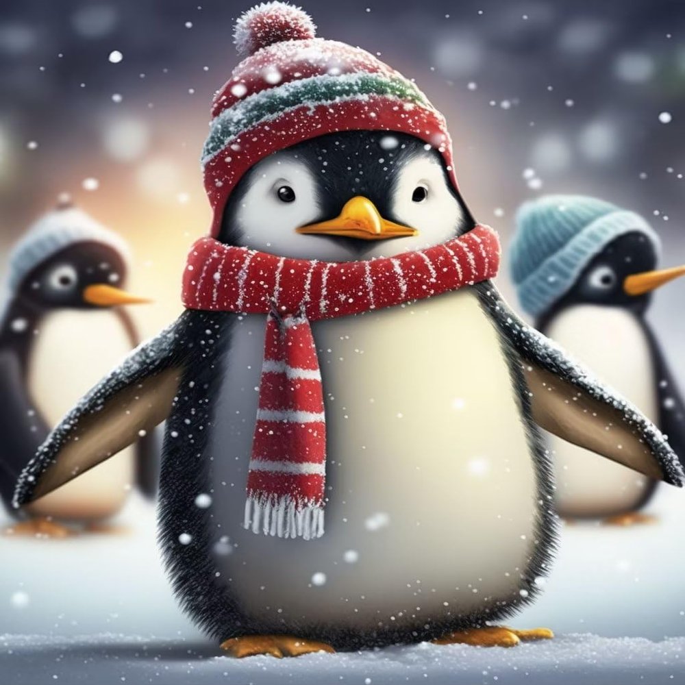 1000 Piece Adult Woodiness Puzzle, Cute Penguins, Puzzle Game Educational Gift, Room Decor