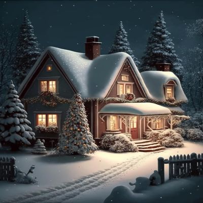1000 Piece Christmas Cottage Wooden Jigsaw Puzzle, Challenging and Fun Activity - Interesting and Warm Art Adult Puzzles - Modern Home Decor Ideal Gift