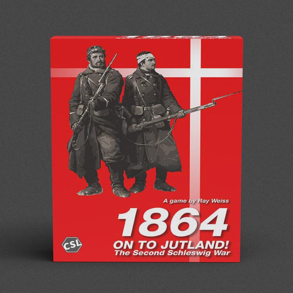 1864: On to Jutland - Fast-Paced Wargame of Denmark's Struggle for Schleswig and Jutland in the 19th Century - Board Game Include Map, Counters, Rule Book, Player Aid Cards, Dice