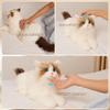 Chongker Interactive Robot Cat, Plush Stuffed Animal Toys, Bionic Motion, Purr Heartbeat Sound, Custom Naming Lifelike Cat Companion for Children and The Elderly view 3