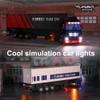 FLYCOLOR Turbo Racing 1:76 C50 RTR Tractor Remote Control Truck Four-Wheel Drive Simulated Headlights 10CH Minicar Model(Black-Red) view 2