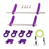 AMK Adjustable 1/10 Scale Bumper Mount Front Rear, Metal Bumper Kit with Modular Fairlead D-Ring Tow Strap for RC Crawler Axial SCX10 Element Enduro Gen7 Gen8 TRX6 TRX4 Upgrades (Purple) view 1