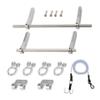 AMK Adjustable 1/10 Scale Bumper Mount Front Rear, Metal Bumper Kit with Modular Fairlead D-Ring Tow Strap for RC Crawler Axial SCX10 Element Enduro Gen7 Gen8 TRX6 TRX4 Upgrades (Silver) view 1